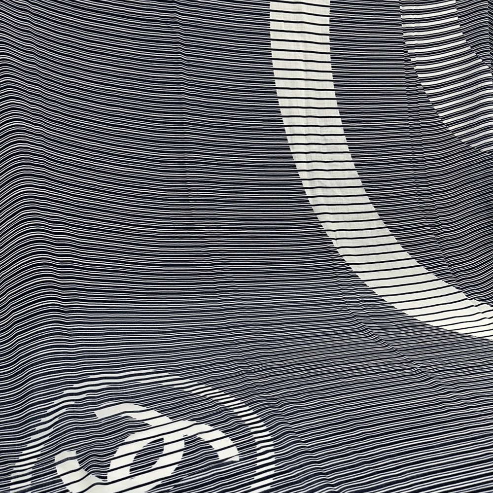 CHANEL SCARF BLUE AND WHITE - Picture 4 of 8